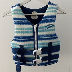 Speedo Kids Swim Vest - Blue and White Stripes